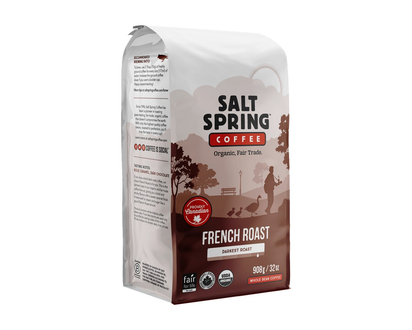 Salt Spring Coffee - French Roast Darkest Roast - Whole Bean - 908g