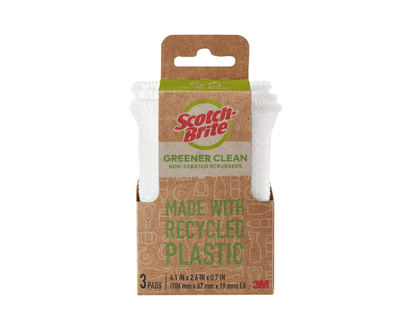 Scotch-Brite Greener Clean Non Scratch Scrubber- 3 Pack