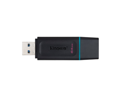 Kingston DataTraveler Exodia USB Flash Drive- Black/Teal - 64GB - DTX/64GB