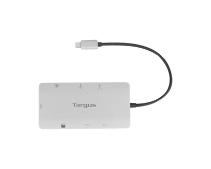 Targus USB-C Docking Station - Dual 4K HDMI - 100W PD Pass-Thru - Silver - DOCK423TT
