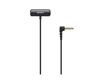 Sony Compact Stereo Lavalier Microphone - Black - ECMLV1