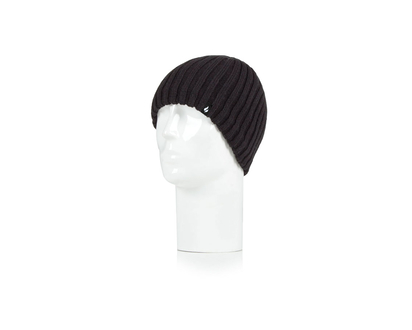 Heat Holders Rib Knit Hat - Black