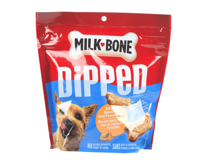 Milkbone Dipped Peanut Bar Dog Treats - 340g