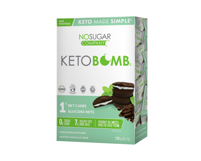 No Sugar Company Keto Bomb - Dark Chocolate Mint - 10 x 17g