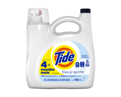 Tide 2x HE Free Gentle Liquid Laundry Detergent - Original - 3.9L / 100 loads