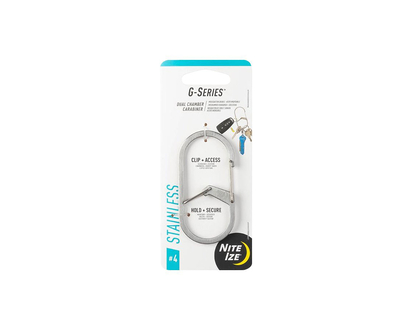 Nite Ize G-Series #4 Dual Chamber Carabiner - Stainless Steel - GS4-11-R6
