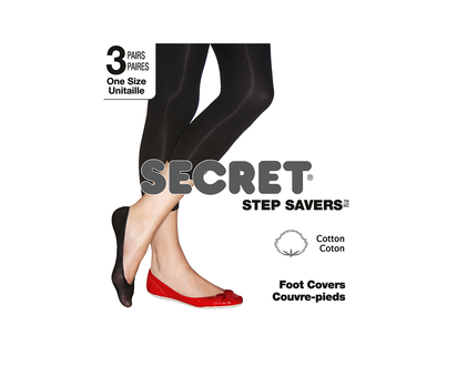 Secret Cotton Shoe Liner - Black