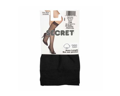 Secret Cotton Trouser Sock - Black