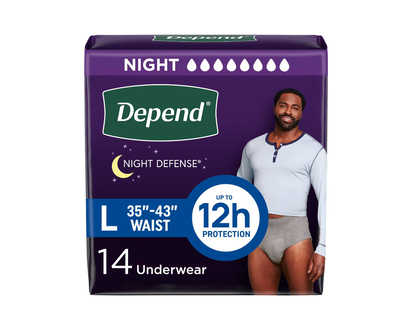 Depend Night Defense Men's Incontinence Underwear - 14 x Large