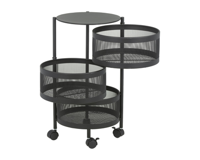 Collection by London Drugs 3-Tier Trolley - Black - Round