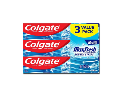 Colgate MaxFresh Toothpaste - Cool Mint - 3 x 150ml