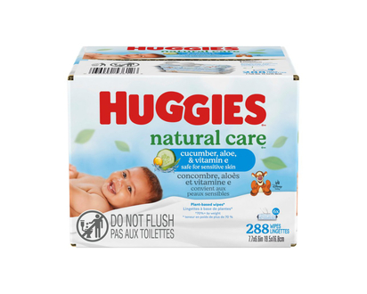  Huggies Natural Care Refreshing Baby Wipes - Cucumber/Green Tea - 6 Flip Top Packs - 288 Wipes