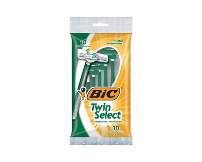 BIC Twin Select Men's Shavers - Green - 10's