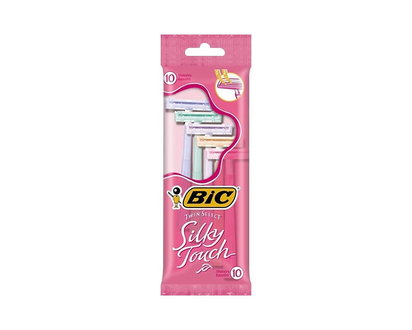 BIC Silky Touch Women's Twin Disposable Razors - Assorted Colours - 10's