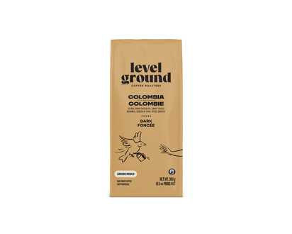 Level Ground Colombia Ground Coffee - Dark Roast - 300g
