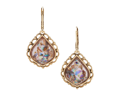 Lonna & Lilly Stone Drop Earrings - Burgundy