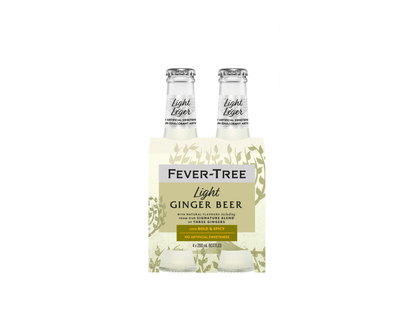 Fever-Tree Refreshingly Light Ginger Beer - 4x200ml