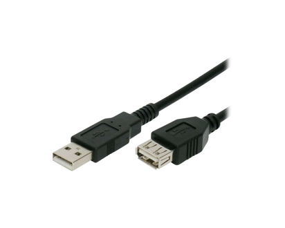 eLink USB-A Extension Cable - Black - 1.83m