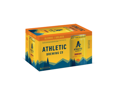 Athletic Brewing Co. Blonde/Golden Non Alcoholic Beer - Upside Dawn - 6X355ml