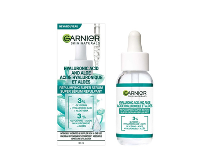 Garnier Skin Naturals Hyaluronic Acid and Aloe Replumping Super Serum - 30ml