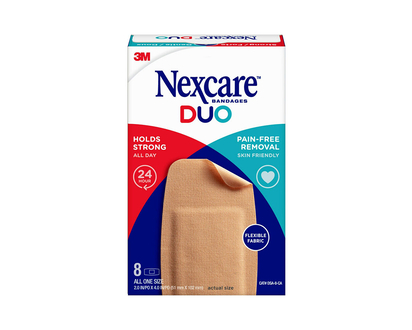 Nexcare Duo Knee and Elbow Bandages - One Size - 8's