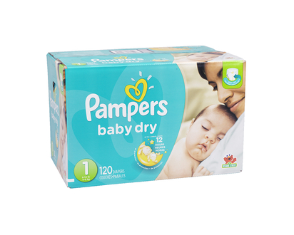 Pampers Baby Dry Diapers - Size 1 - 120's