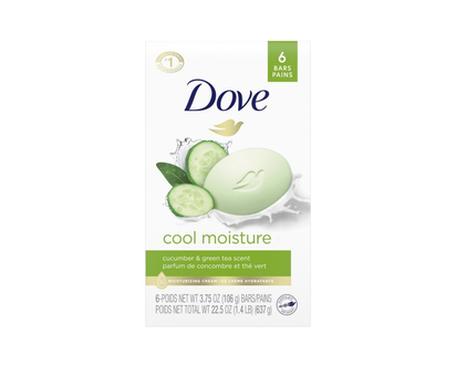 Dove Go Fresh Beauty Bars - Cucumber and Green Tea - 6 x 106g