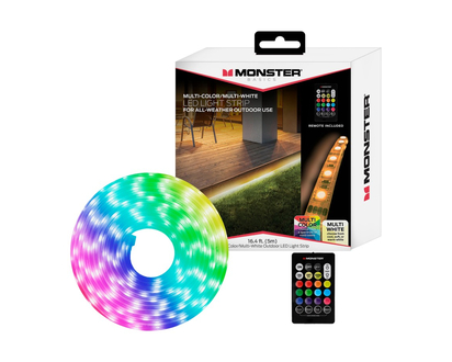 Monster Outdoor LED Light Strip with Remote Control - 16.4ft - Multi-Colour - MLB71037CAN
