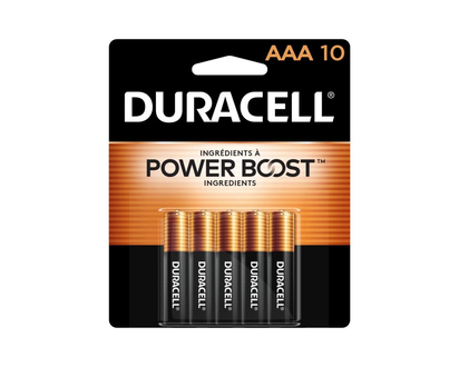 Duracell Coppertop AAA Alkaline Batteries - 10 pack