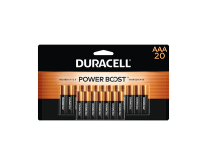 Duracell Coppertop AAA Alkaline Batteries - 20 pack