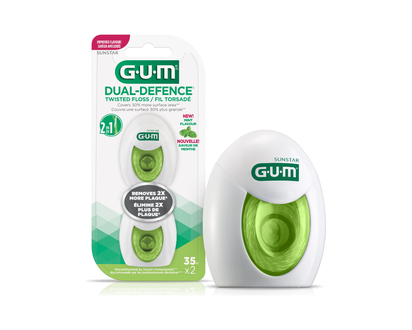 GUM Dual-Defence Twisted Floss - 2's