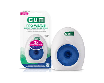 GUM ButlerWeave Dental Floss - Waxed - 165m