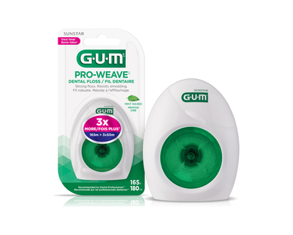GUM ButlerWeave Dental Floss - Mint Waxed - 165m