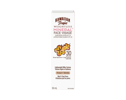 Hawaiian Tropic SPF 30 Weightless Mineral Face Sunscreen Lotion - 50ml