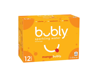 Bubly Sparkling Water - Mango - 12x355ml
