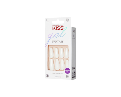 KISS GEL FANTASY NAIL TRUE COLOR in White