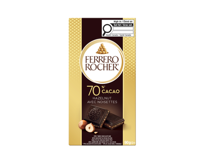 Ferrero Rocher Premium Dark Chocolate Bar - Hazelnut - 90g