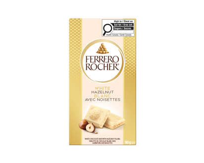 Ferrero Rocher Premium White Chocolate Bar - Hazelnut Bar - 90g