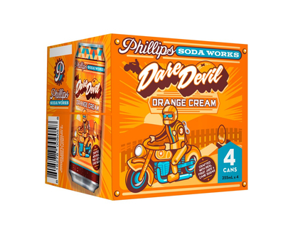 Phillips Dare Devil Orange Cream Soda Works - 4 X 355ml