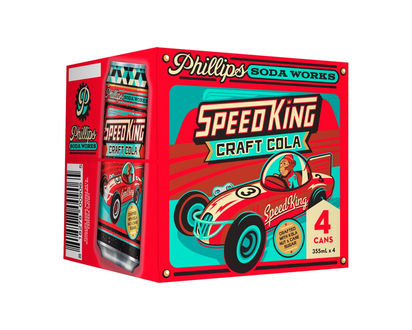 Phillips Speed King Craft Cola Soda Works - 4 X 355ml