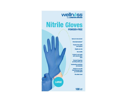 Wellness by London Drugs Nitrile Gloves - Large - 100's