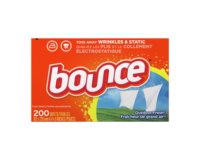 Bounce Sheet Outdoor Fresh Fabric Softener Dryer Sheets - 200s