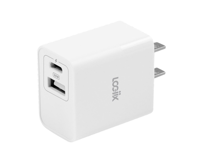 LOGiiX Power Cube 30 Duo USB-A & USB-C Power Adapter - White - LGX-13351