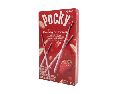 Glico Pocky Crunchy Strawberry Biscuit Sticks - 51g