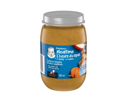 Gerber Mealtime Turkey & Veggies - Baby Puree - 162ml