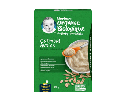 Gerber Organic Baby Cereal - Oatmeal - 208g