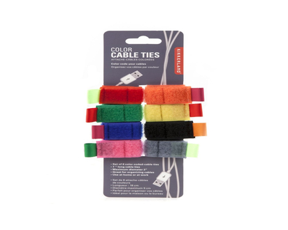 Kikkerland Cable Ties - Assorted - 8 pack