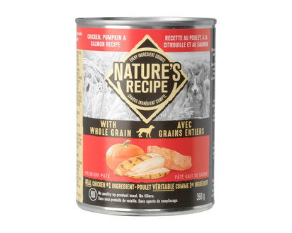Nature's Recipe Pumpkin and Salmon Recipe With Whole Grain - 368g