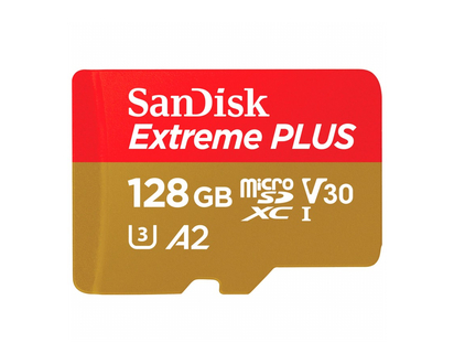 SanDisk Extreme Plus 128GB microSDXC Card A2 - SDSQXBD-128G-CN6MA