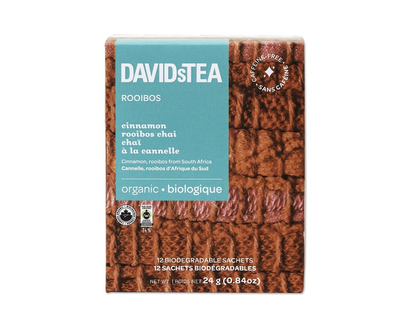 DAVIDsTEA Rooibos Tea - Cinnamon Rooibos Chai - 12's